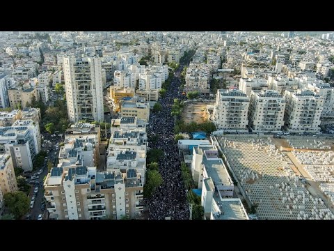 צילום רחפן: מסע הלווית הרב גרשון אדלשטיין זצוק”ל | Drone Footage of Rav Gershon Edelstein z”tl Levaya