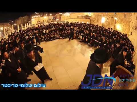 Bobov45 Rebbe Davening At The Kosel – Adar I 5784